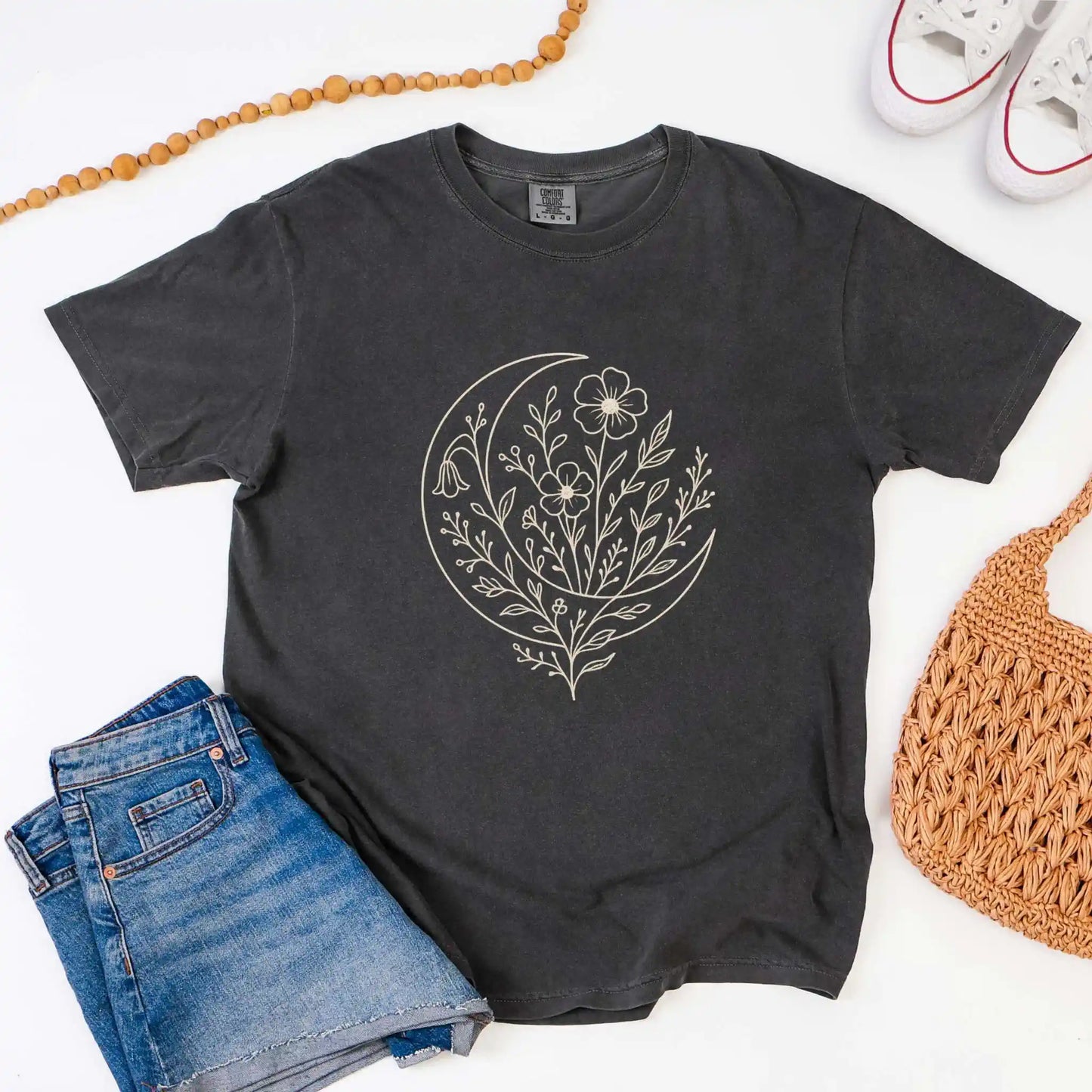 Floral Crescent Moon