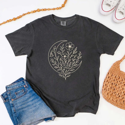 Floral Crescent Moon