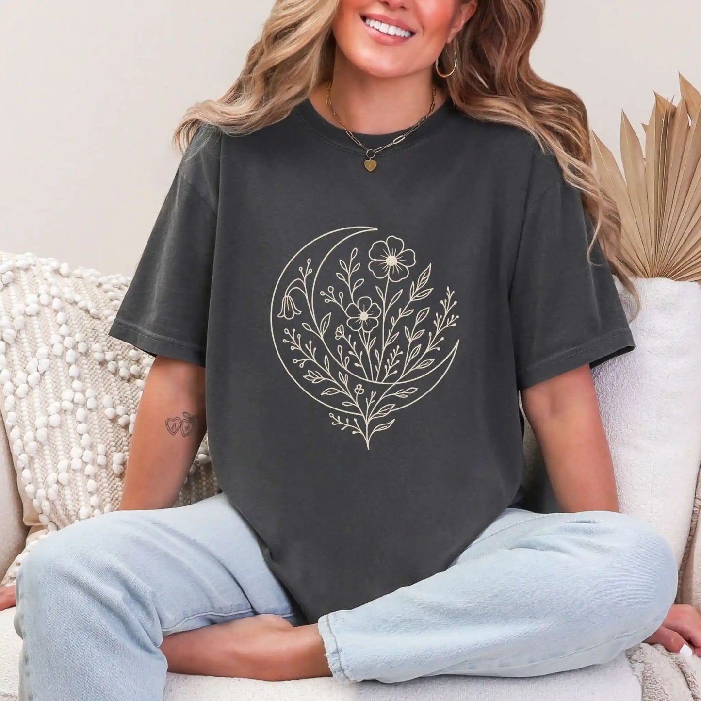 Floral Crescent Moon